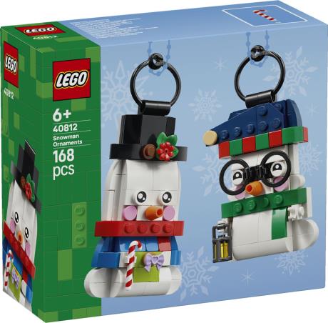 Конструктор Новогодняя елочная игрушка «Украшение со снеговиками» LEGO® в подарок для детей (40812) - фото 0