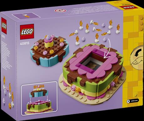 Конструктор LEGO® Торт на день народження з прикрасами, веселий подарунковий набір, декор для столу, 219 деталей (40815) - фото 1