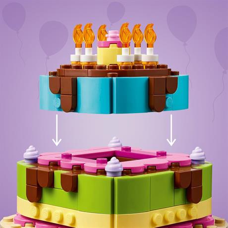 Конструктор LEGO® Торт на день народження з прикрасами, веселий подарунковий набір, декор для столу, 219 деталей (40815) - фото 4