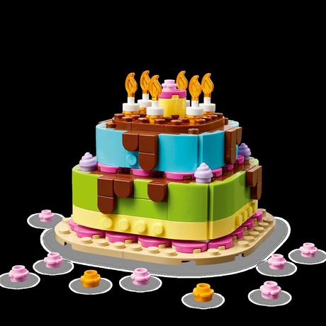 Конструктор LEGO® Торт на день народження з прикрасами, веселий подарунковий набір, декор для столу, 219 деталей (40815) - фото 12