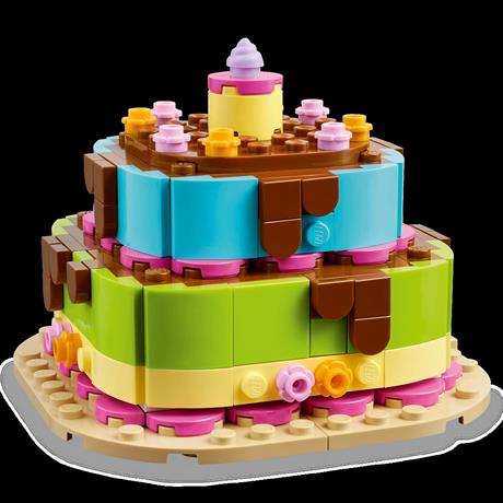 Конструктор LEGO® Торт на день народження з прикрасами, веселий подарунковий набір, декор для столу, 219 деталей (40815) - фото 14