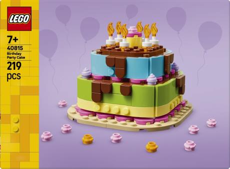 Конструктор LEGO® Торт на день рождения с украшениями, веселый подарочный набор, декор для стола, 219 деталей (40815) - фото 14