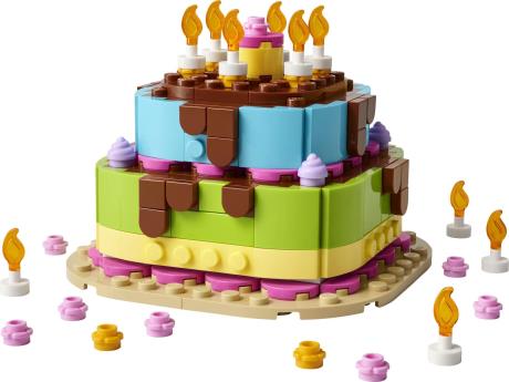 Конструктор LEGO® Торт на день рождения с украшениями, веселый подарочный набор, декор для стола, 219 деталей (40815) - фото 14