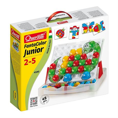 Дитяча мозаїка Quercetti Fanta color junior з дошкою-кейсом 48 ел. (4190-Q) - фото 0