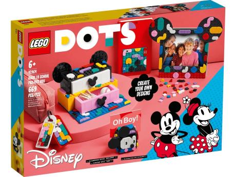Конструктор LEGO DOTS Коробка Знову до школи з Міккі та Мінні Маусами 669 деталей (41964) - фото 0