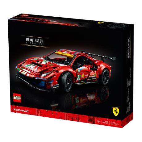 Конструктор LEGO Technic Ferrari 488 GTE AF Corse #51 1677 деталей (42125) - фото 0
