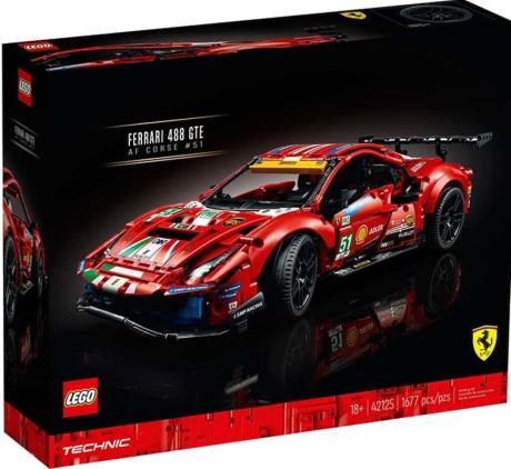 Конструктор LEGO Technic Ferrari 488 GTE AF Corse #51 1677 деталей (42125) - фото 0