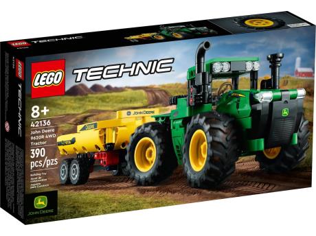 Конструктор LEGO Techniс Трактор John Deere 9620R 4WD 390 деталей (42136) - фото 0