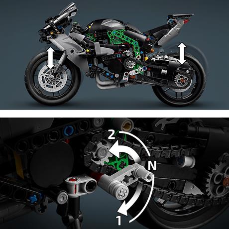 Конструктор LEGO Technic Мотоцикл Kawasaki Ninja H2R 643 деталі (42170) - фото 5