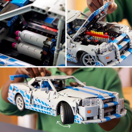 Конструктор LEGO Technic Подвійний форсаж Автомобіль Nissan Skyline GT-R (R34) 1410 деталей (42210) - фото 3