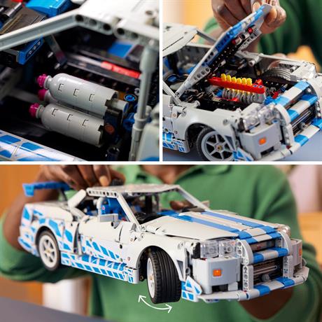 Конструктор LEGO Technic Подвійний форсаж Автомобіль Nissan Skyline GT-R (R34) 1410 деталей (42210) - фото 3