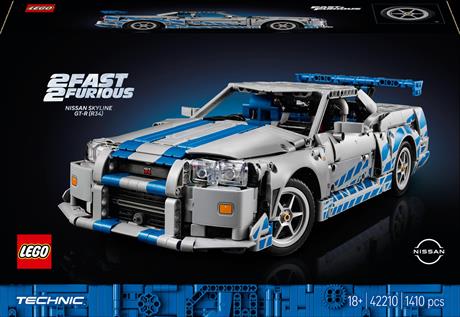 Конструктор LEGO Technic Подвійний форсаж Автомобіль Nissan Skyline GT-R (R34) 1410 деталей (42210) - фото 9