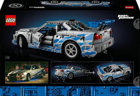 Конструктор LEGO Technic Подвійний форсаж Автомобіль Nissan Skyline GT-R (R34) 1410 деталей (42210) - фото 10