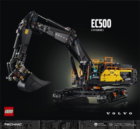 Конструктор LEGO Technic Екскаватор Volvo EC500 Hybrid 2359 деталей (42215) - фото 9