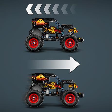 Конструктор LEGO Technic Monster Jam™ Grave Digger™ Вогонь і лід 263 Деталі (42219) - фото 2