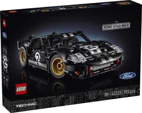 Конструктор LEGO Technic Автомобиль для гонки Ford GT40 MKII 1966 года 793 Детали (42223) - фото 6