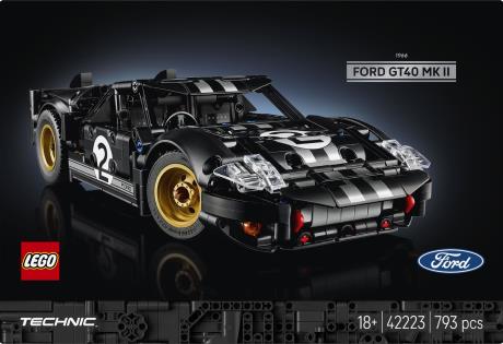 Конструктор LEGO Technic Автомобиль для гонки Ford GT40 MKII 1966 года 793 Детали (42223) - фото 6