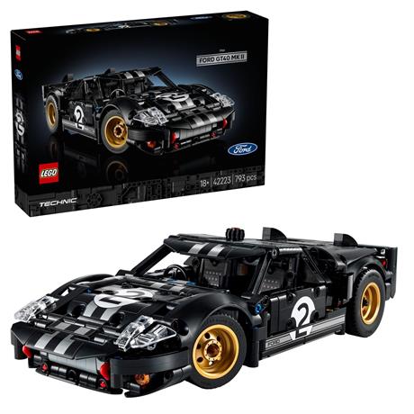 Конструктор LEGO Technic Автомобіль для перегонів Ford GT40 MKII 1966 року 793 Деталі (42223) - фото 0