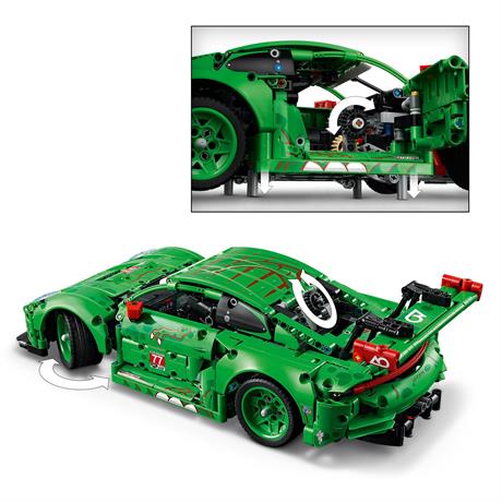 Конструктор LEGO Technic Автомобіль Porsche 911 GT3 R REXY AO Racing 1313 Деталей (42224) - фото 5