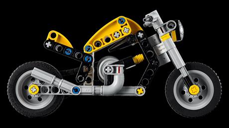 Конструктор LEGO Technic Жёлтый мотоцикл 151 деталь (42225) - фото 10