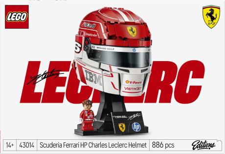 Конструктор LEGO® Editions Шолом Шарля Леклера з команди Scuderia Ferrari HP, 886 деталей  (43014) - фото 4
