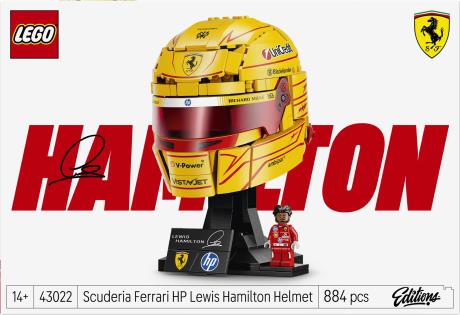 Конструктор LEGO® Editions Шолом Льюїса Гамільтона з команди Scuderia Ferrari HP, 884 деталей  (43022) - фото 7