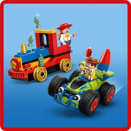 Конструктор LEGO Disney та Pixar Святкування з Історії Іграшок потяг і авто для перегонів 206 деталей (43264) - фото 8