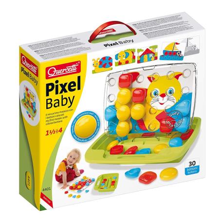 Дитяча мозаїка Quercetti Pixel Baby 30 фішок та дошка-кейс (4401-Q) - фото 0