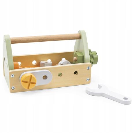 Деревянный игровой набор PolarB Ящик с инструментами (44229) - фото 1