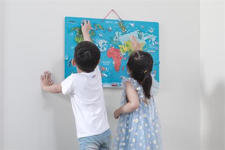 Магнитный пазл Viga Toys Карта мира с маркерной доской на английском (44508EN) - фото 6