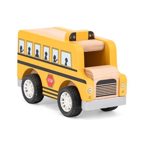 Деревянная машинка Viga Toys Школьный автобус (44514) - фото 1