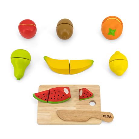 Іграшкові продукти Viga Toys Нарізані фрукти з дерева (44539) - фото 2