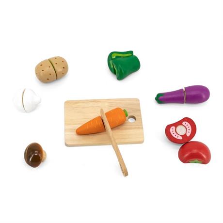 Іграшковиі продукти Viga Toys Нарізані овочі з дерева (44540) - фото 2
