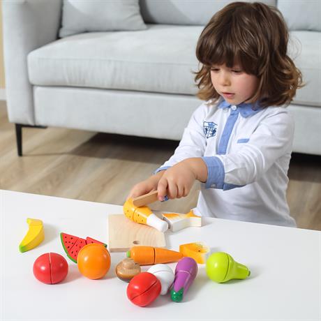 Іграшкові продукти Viga Toys Нарізана їжа з дерева (44579) - фото 4