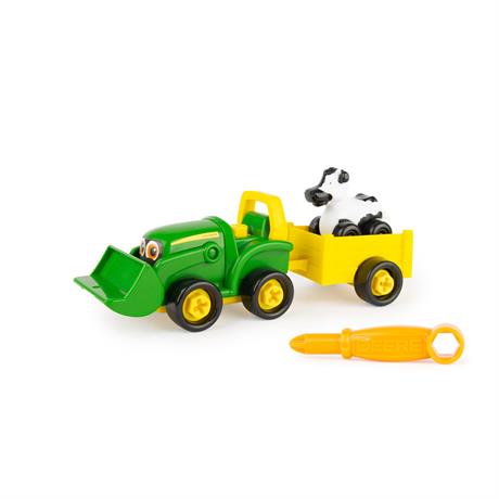 Ігровий набір-конструктор John Deere Kids Трактор із ковшем і причепом (47209) - фото 0