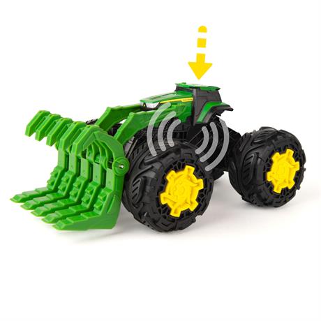 Машинка Трактор John Deere Kids Monster Treads с ковшом и большими колесами (47327) - фото 5