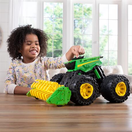 Іграшковий комбайн John Deere Kids Monster Treads з молотаркою і великими колесами (47329) - фото 7