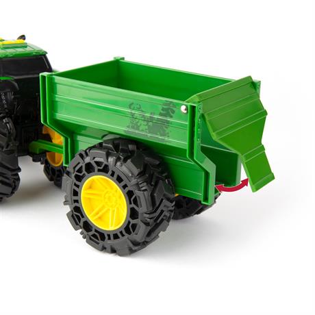 Машинка Трактор John Deere Kids Monster Treads с прицепом и большими колесами (47353) - фото 3