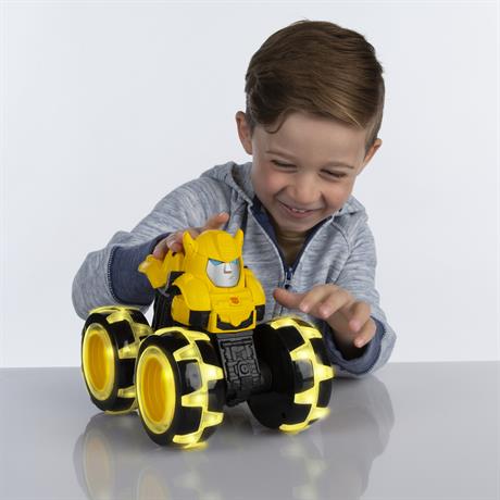 Игрушечная машинка John Deere Kids Monster Treads Бамблби с большими светящимися колесами (47422) - фото 3