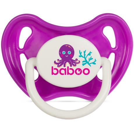 Пустышка симметричная Baboo Sea Life силиконовая с 0 мес. фиолетовый (5-031) - фото 0