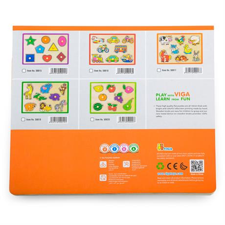 Деревянная рамка-вкладыш Viga Toys Цветные фрукты (50020) - фото 2