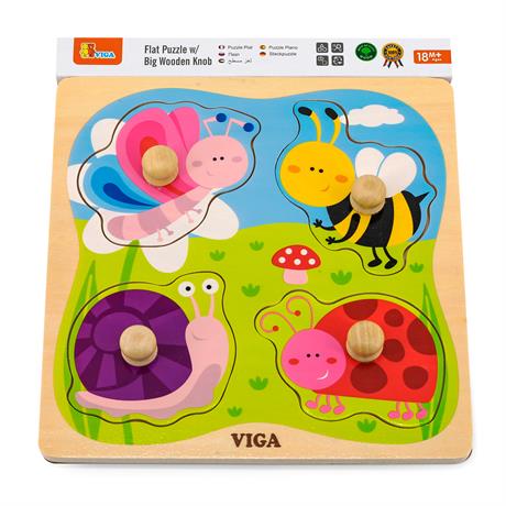 Дерев'яна рамка-вкладиш Viga Toys Комахи (50131) - фото 0