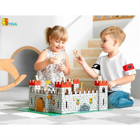 Деревянный набор Viga Toys Игрушечный замок (50310) - фото 2