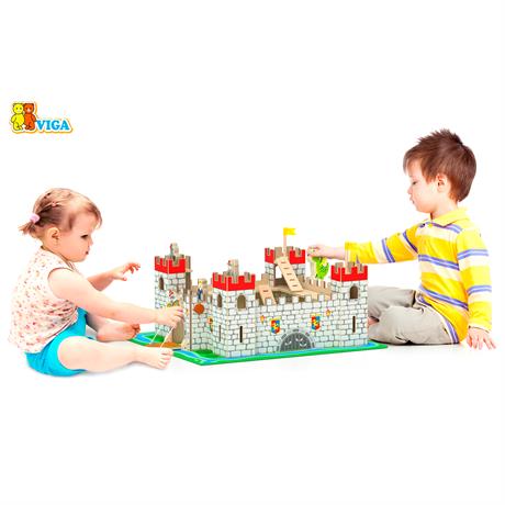 Деревянный набор Viga Toys Игрушечный замок (50310) - фото 3