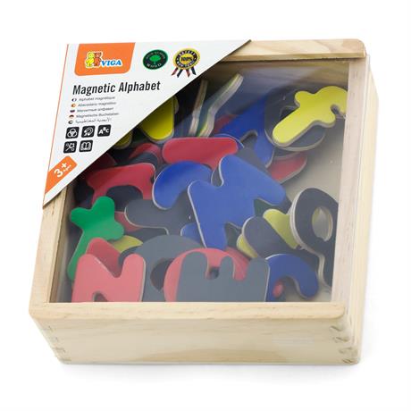 Набір магнітних букв Viga Toys Англійські великі та малі 52 шт. (50324) - фото 1