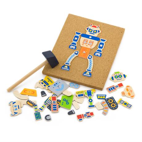 Набор для творчества Viga Toys Деревянная аппликация Робот (50335) - фото 0