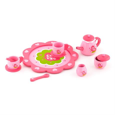 Іграшковий посуд Viga Toys Дерев'яний чайний набір, рожевий (50343) - фото 0