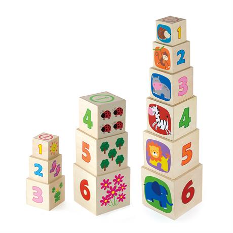 Деревянные кубики Viga Toys Башня с цифрами (50392) - фото 3