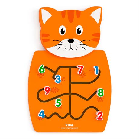 Бізіборд Viga Toys Котик із цифрами (50676) - фото 0