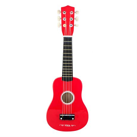 Игрушечная гитара Viga Toys красный (50691) - фото 0